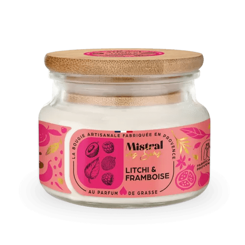 Bougie parfumée Litchi & Framboise - Sensaura