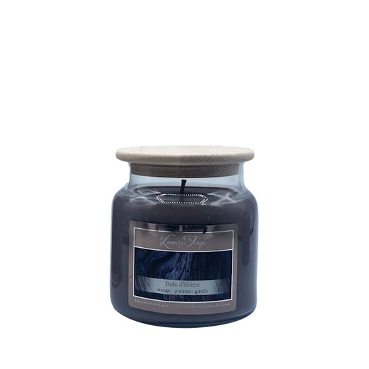 Bougie Cire Colorée Bois d'ébène 430g - Sensaura