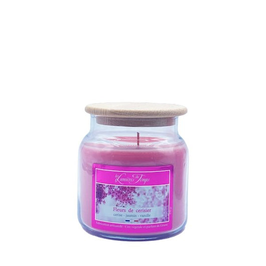 Bougie Cire Colorée Fleur de Cerisier 145g - Sensaura
