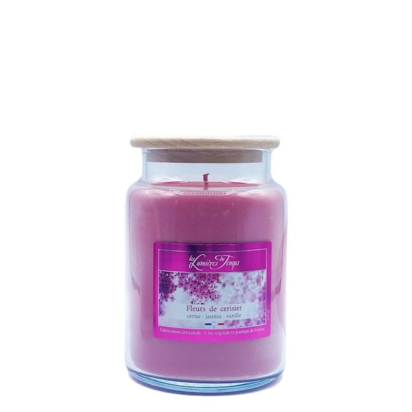 Bougie Cire Colorée Fleur de Cerisier 670g - Sensaura