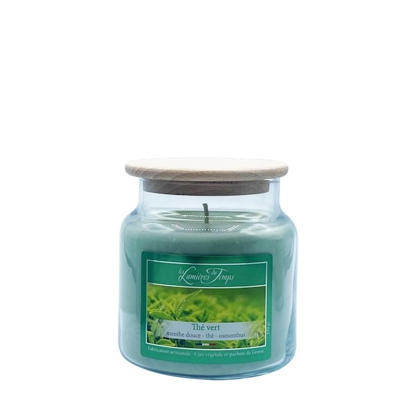 Bougie Cire Colorée Thé & Maté Vert 145g - Sensaura