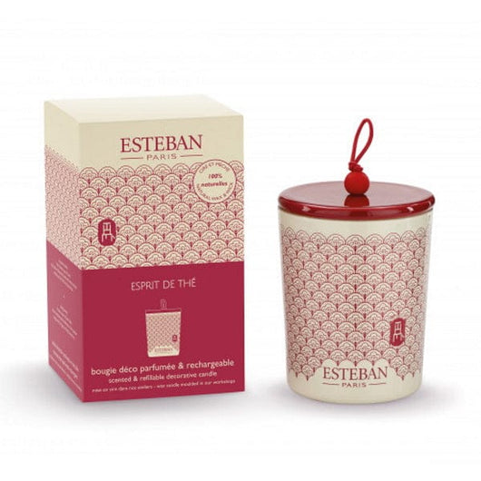 BOUGIE DÉCORATIVE PARFUMÉE & RECHARGEABLE 170 g ESPRIT DE THE - Sensaura