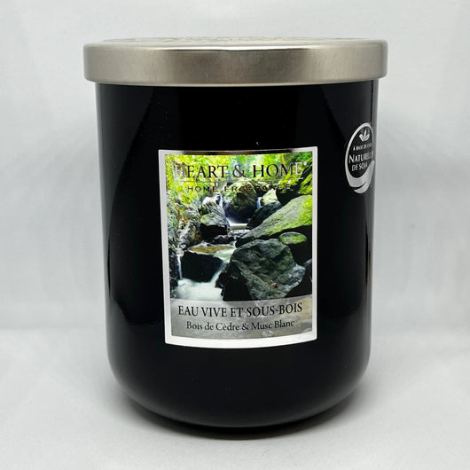 Bougie Eau Vive & Sous Bois Grande Jarre - Sensaura