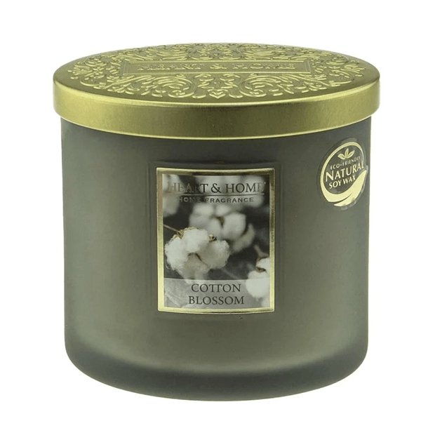 Bougie Ellipse 2 mèches - Fleur de Coton - Sensaura