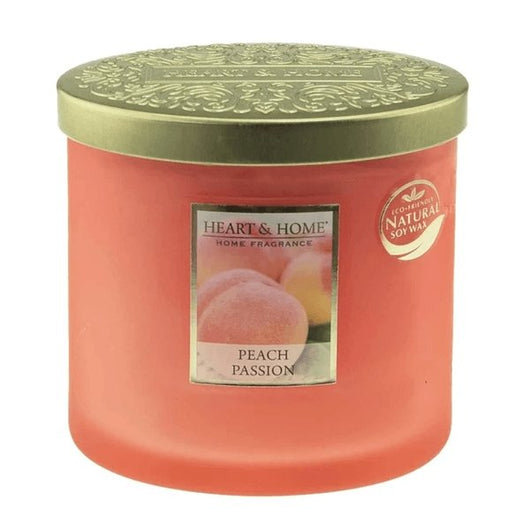 Bougie Ellipse 2 mèches - Pêche Passion - Sensaura