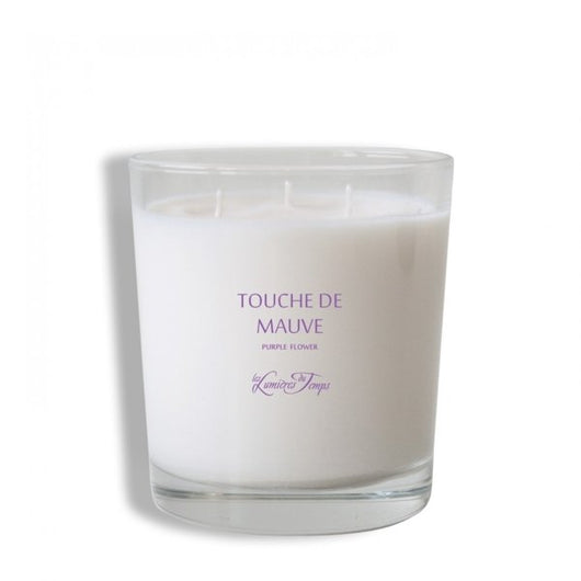 Bougie Végétale 3 mèches Touche de Mauve 600g - Sensaura