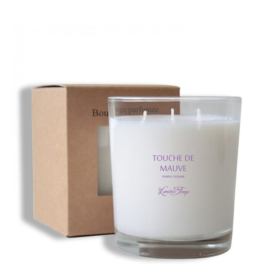 Bougie Végétale 3 mèches Touche de Mauve 600g - Sensaura