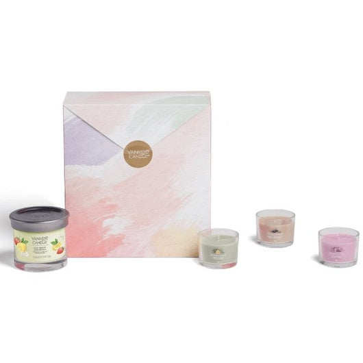 Coffret cadeau 1 bougie votive en verre Signature et 3 bougies votives en verre - Sensaura