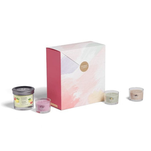 Coffret cadeau 1 bougie votive en verre Signature et 3 bougies votives en verre - Sensaura