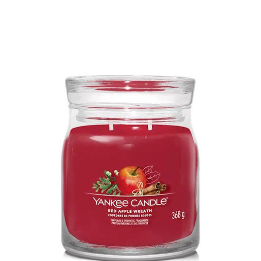 Couronne de Pomme Rouge - Moyenne Bougie Signature - Sensaura