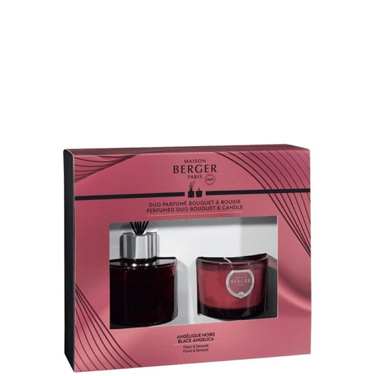 Duo Mini Bouquet & Bougie Duality Angélique Noire - Sensaura