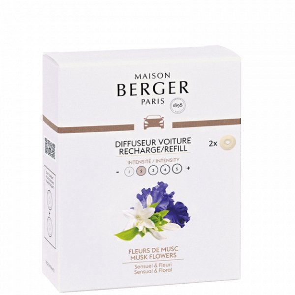 Recharges Diffuseur Voiture Fleurs de Musc - Sensaura