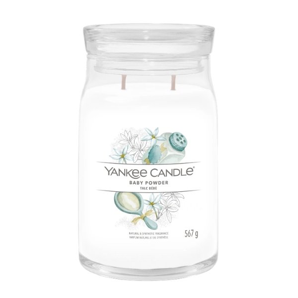 Talc Bebe - Grande Bougie Signature - Sensaura